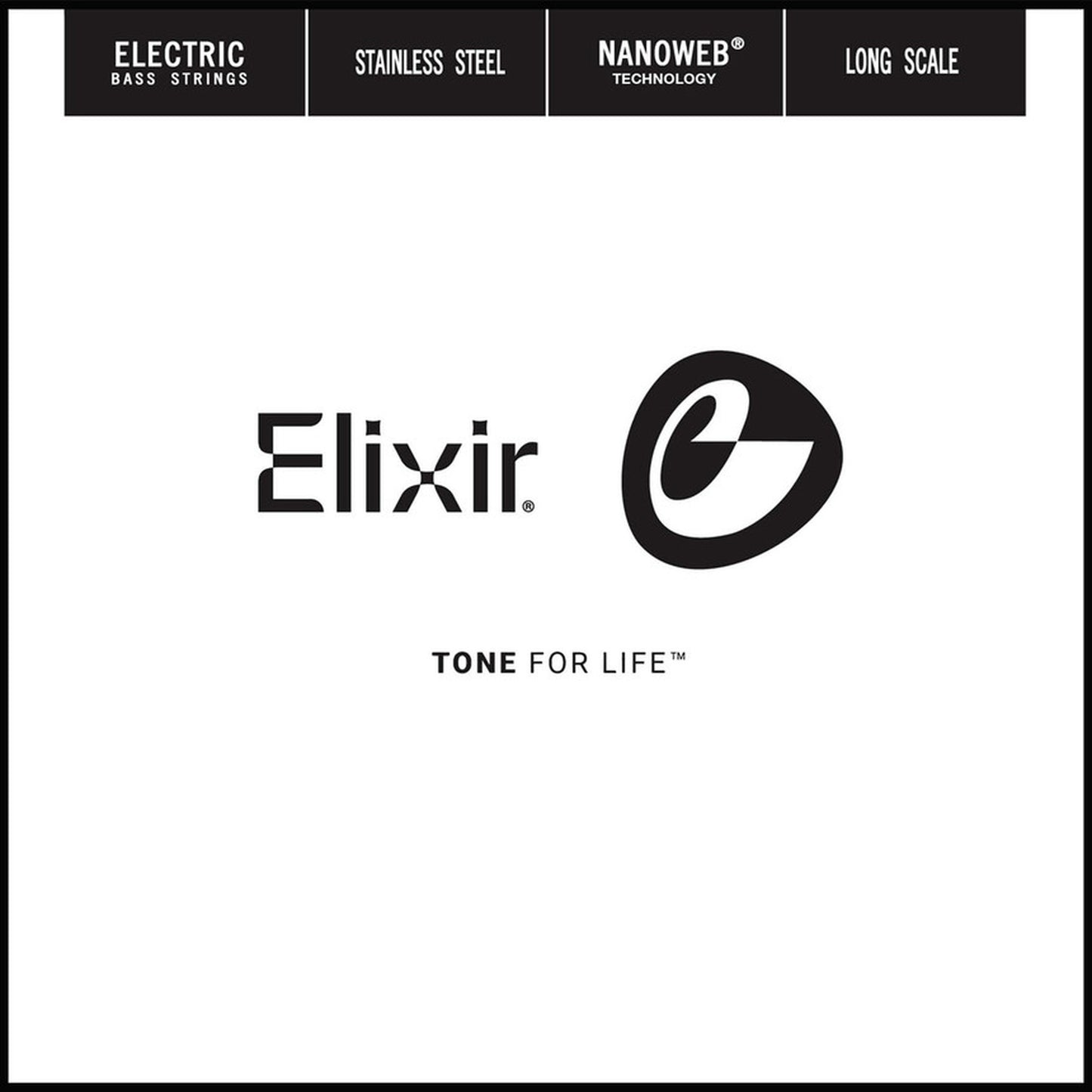 Elixir Stainless Steel 5th Bass String, NANOWEB, Long Scale, Light B (.130)