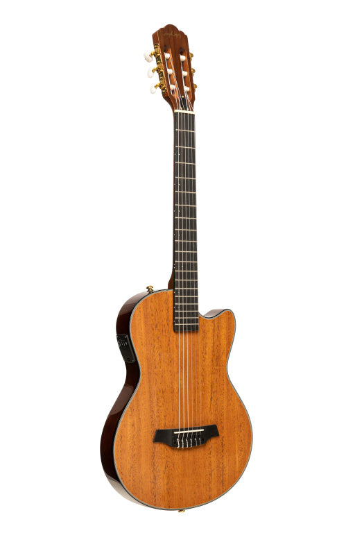 Angel Lopez 4/4 Cutaway Electric Classical Guitar Solid Body, Natural
