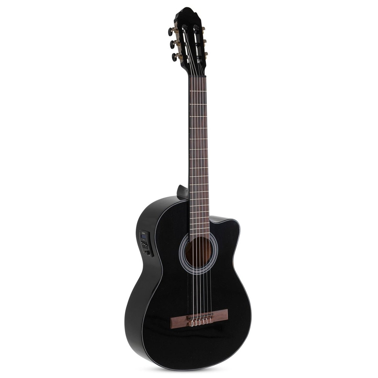 GEWA Student E-Acoustic Classical Guitar 4/4 Black Spruce Top
