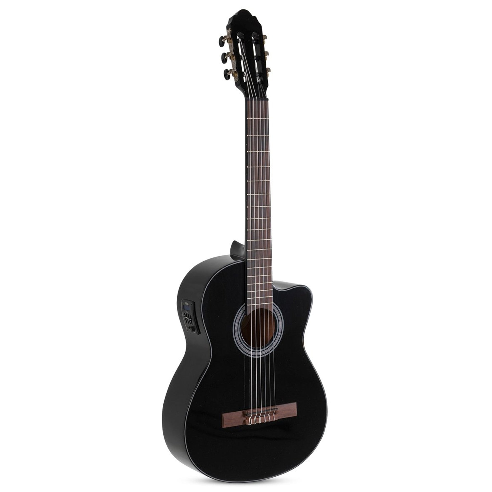 GEWA Student E-Acoustic Classical Guitar 4/4 Black Spruce Top