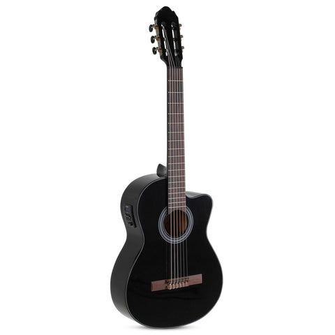 GEWA Student E-Acoustic Classical Guitar 4/4 Black Spruce Top
