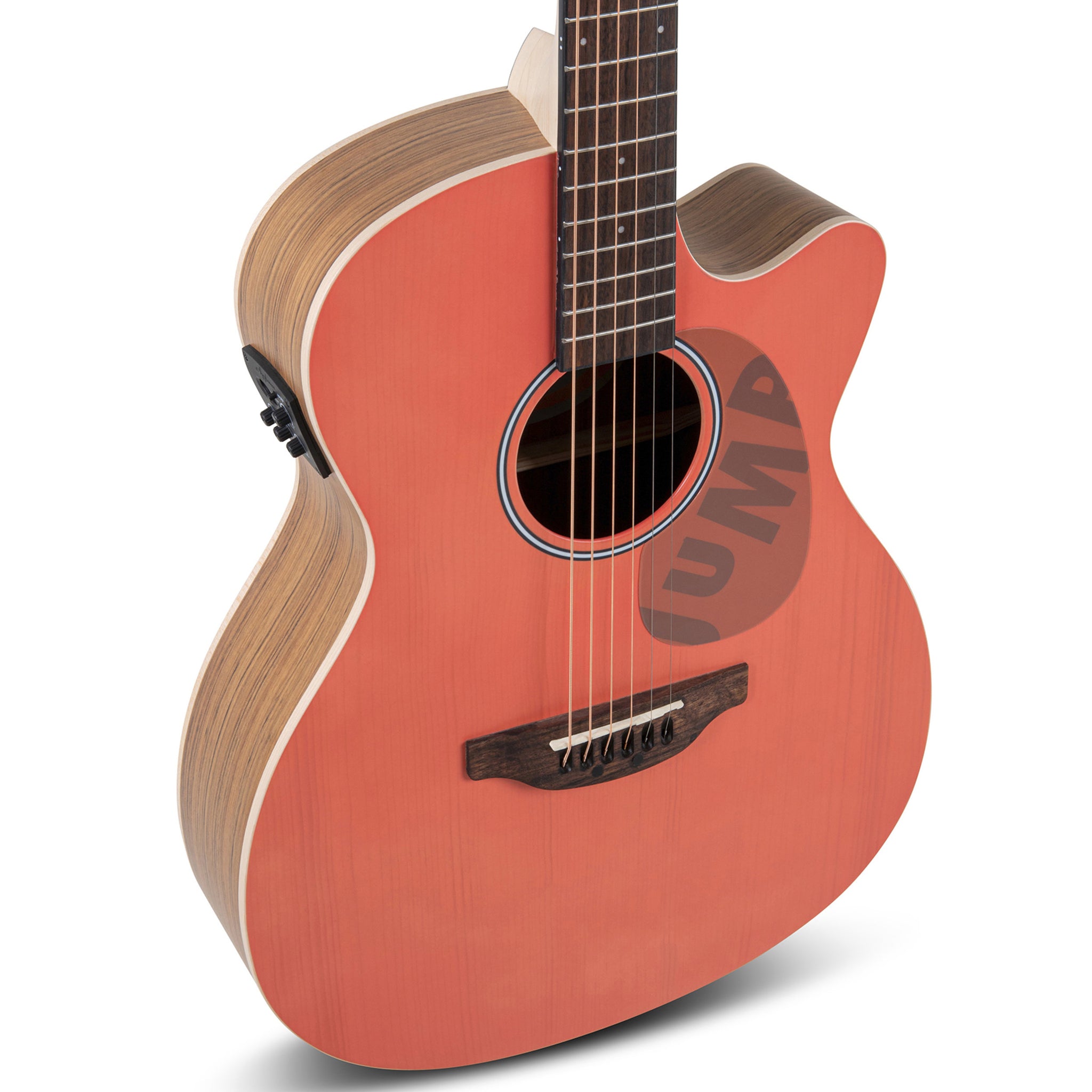 Applause Jump OM Cutway Electric Guitar, Peach