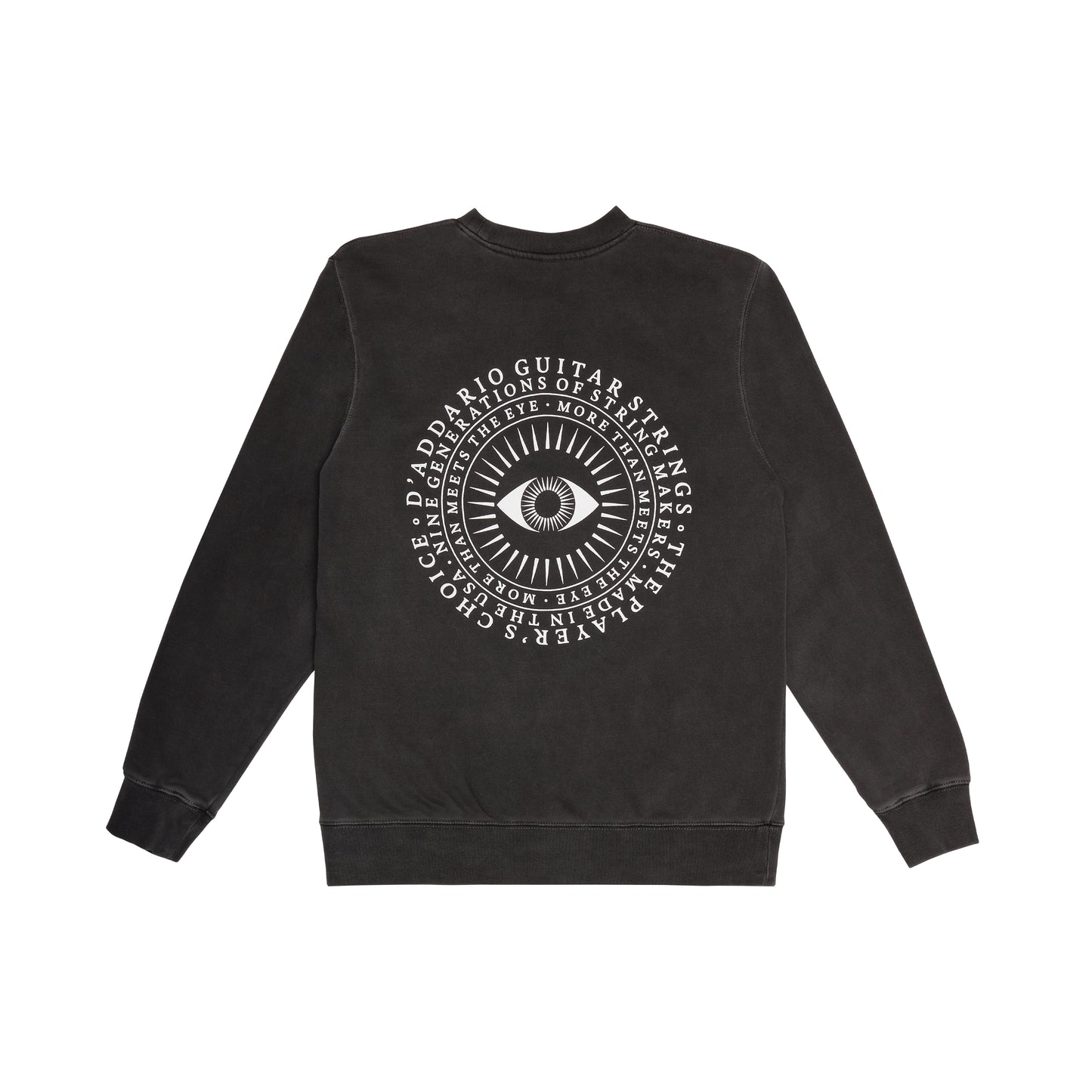 D'Addario All Seeing Eye Sweatshirt, Faded Black, XL