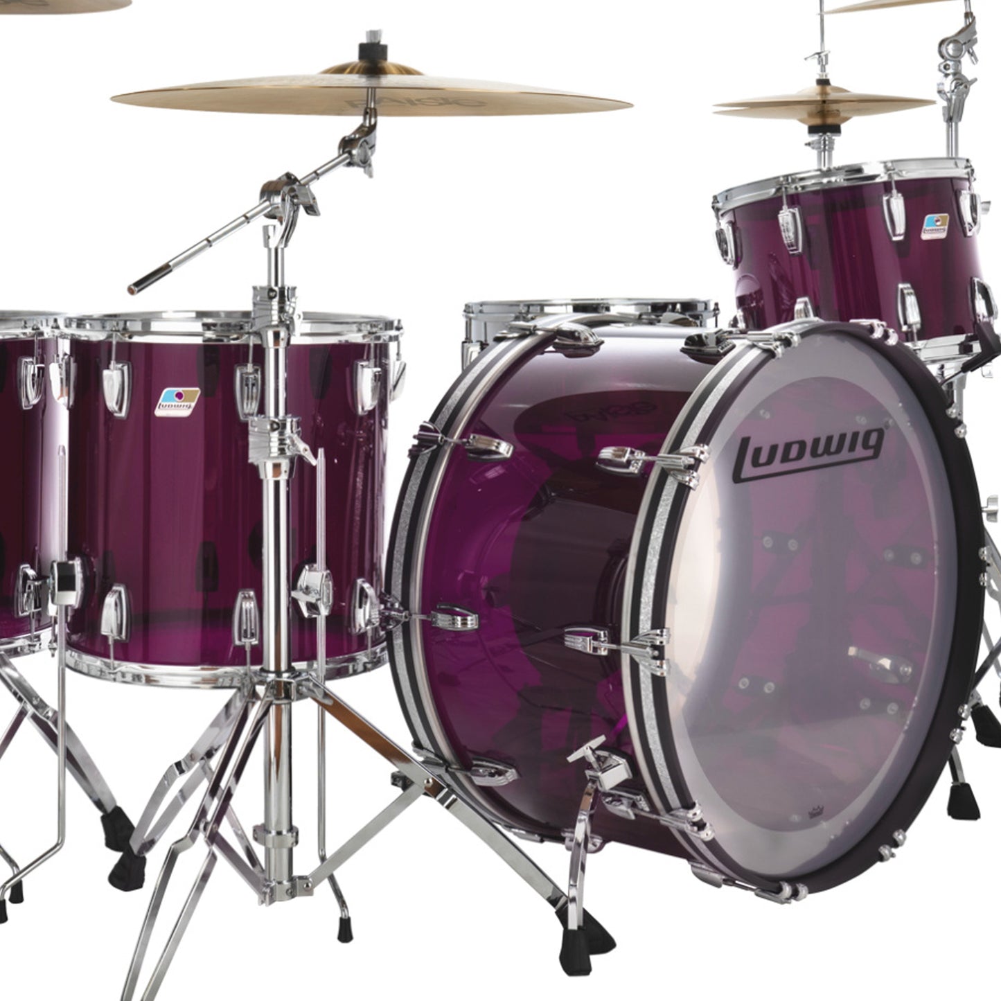 Ludwig Vistalite Zep Set 5-piece Acoustic Drum Set Shell Pack Purple