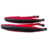 D'Luca MX3 Leather Accordion Straps Red/Black