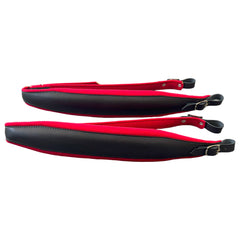 D'Luca MX3 Leather Accordion Straps Red/Black