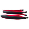 D'Luca MX3 Leather Accordion Straps Red/Black