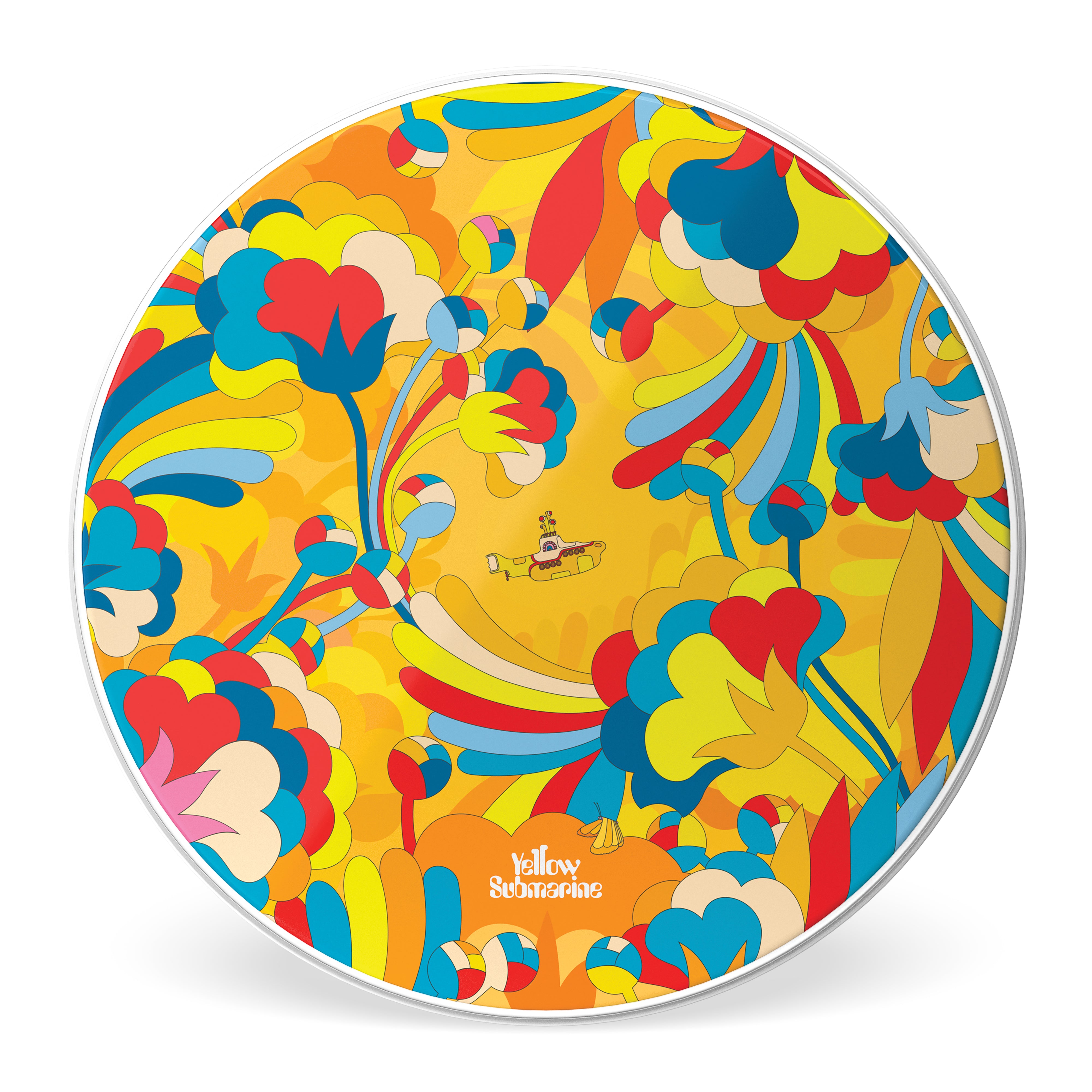 Evans Yellow Submarine Resonant Bass Drumhead, Primrose Prairie, 22 inch