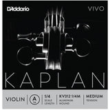 D'Addario Kaplan Vivo Violin A String, 1/4 Scale, Medium Tension