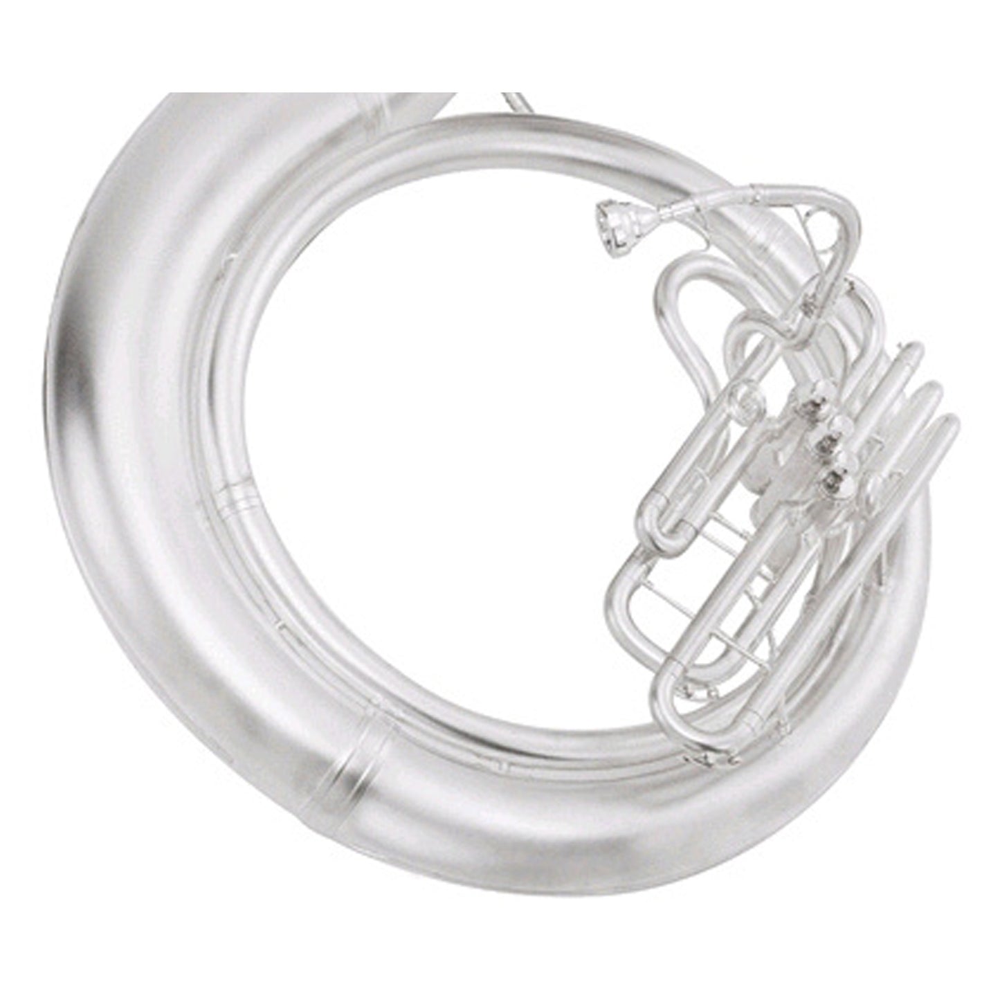 King 2350WSB BBb Sousaphone with ABS Case Satin Silver Plated