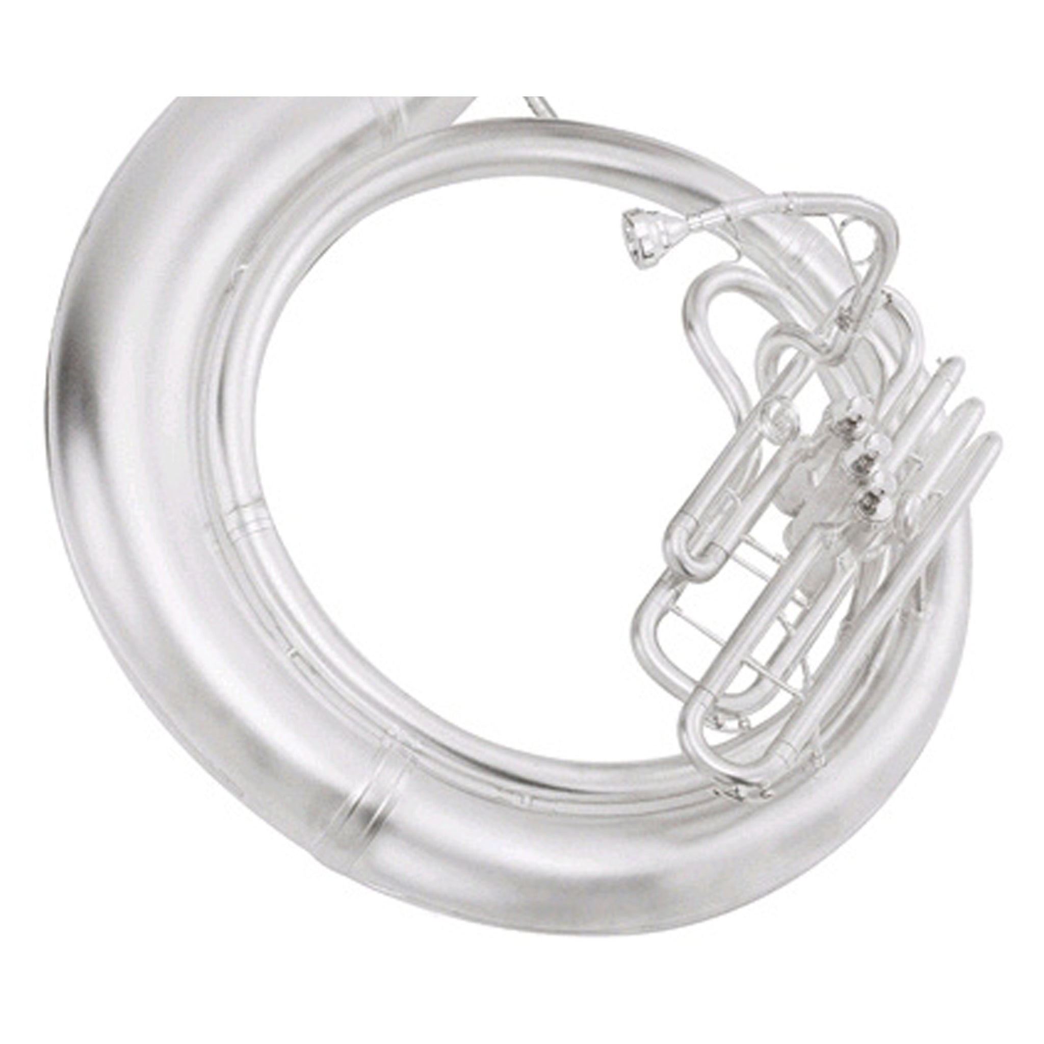 King 2350WSB BBb Sousaphone with ABS Case Satin Silver Plated