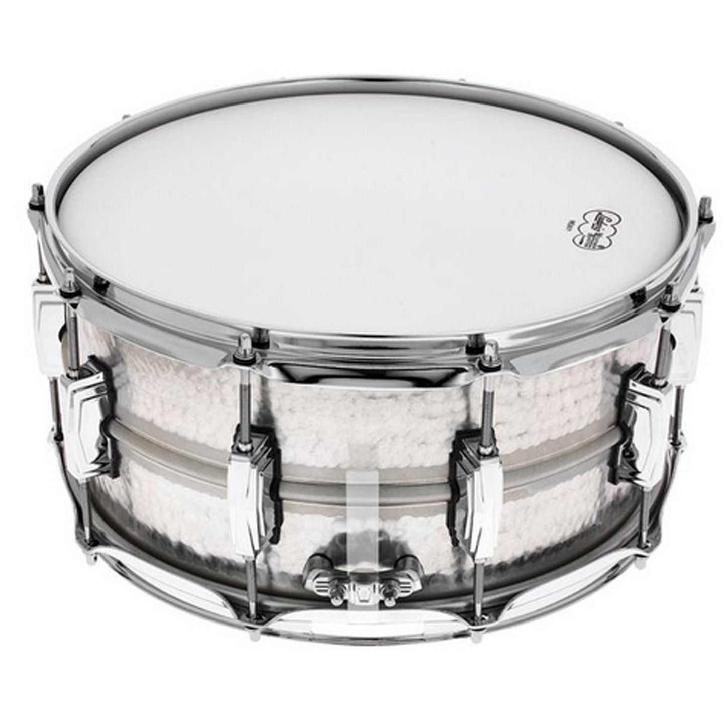 Ludwig LA405K Acrophonic 6.5X14 Hammered Patina Shell, Imperial Lugs Snare Drum