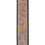 D'Addario Jacquard Ukulele Straps, Paisley Grey/Orange