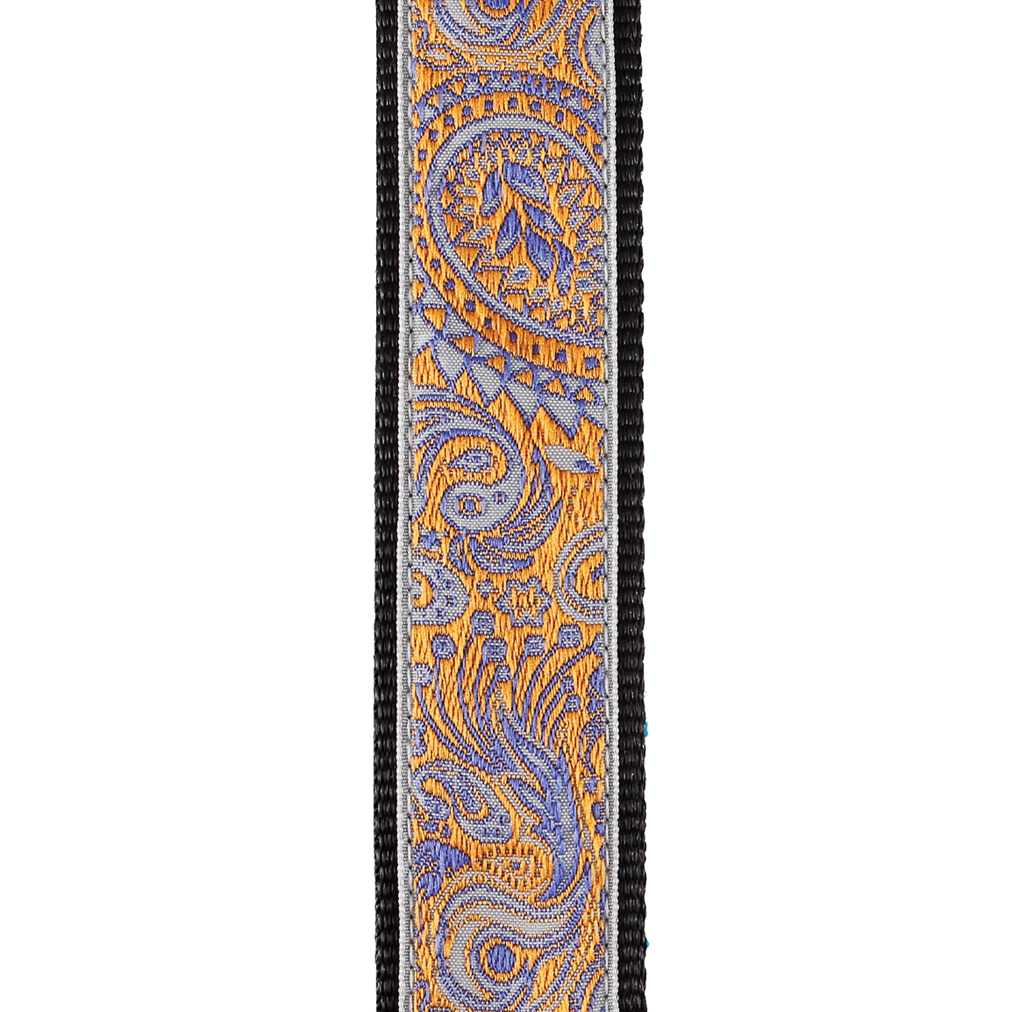 D'Addario Jacquard Ukulele Straps, Paisley Grey/Orange
