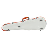 PURE by GEWA Violin Case, Polycarbonate Fun, Shaped, White/Orange, w/Subway Handle