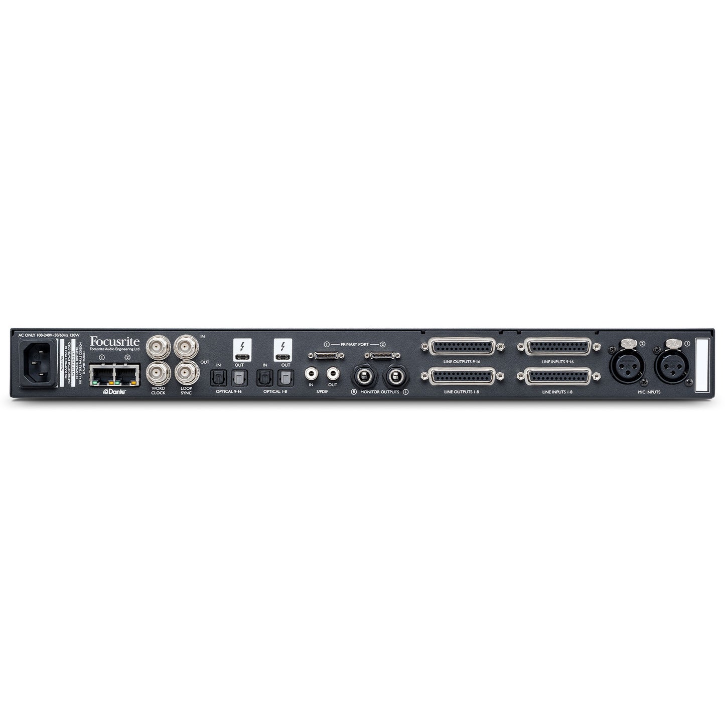 Focusrite Pro Red 16Line 64x64 Thunderbolt 3 Audio Interface