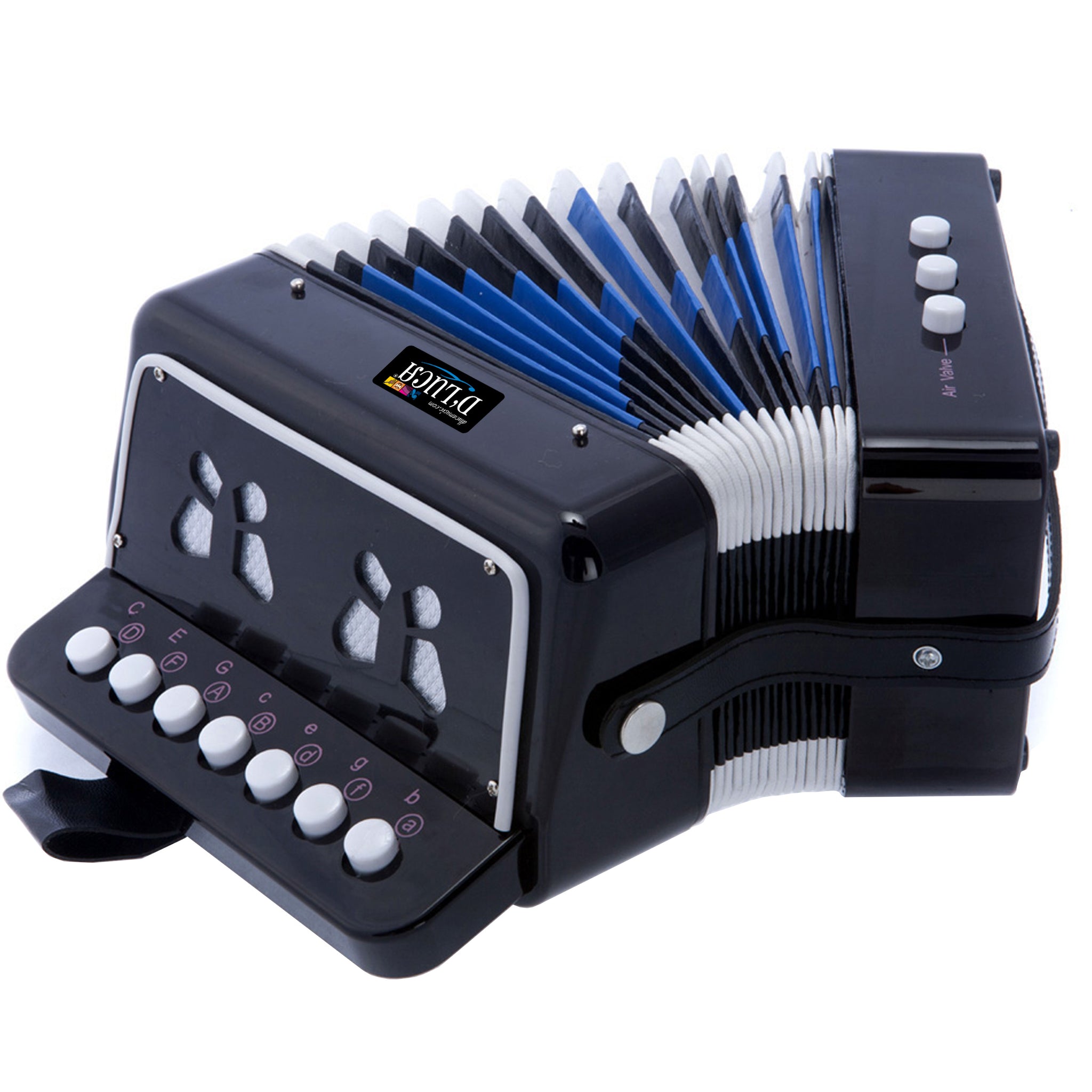 D'Luca Kids Series Button Accordion, Black