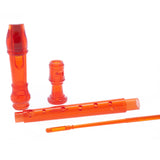 D'Luca Student 3 Piece Recorder Flute Orange
