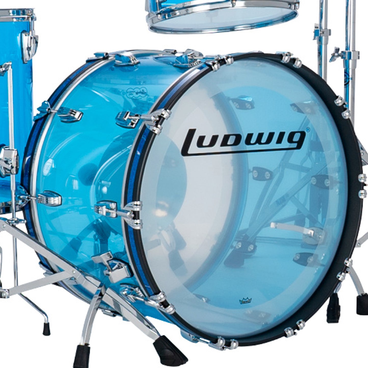 Ludwig Vistalite Fab 3-piece Acoustic Drum Set Shell Pack Blue