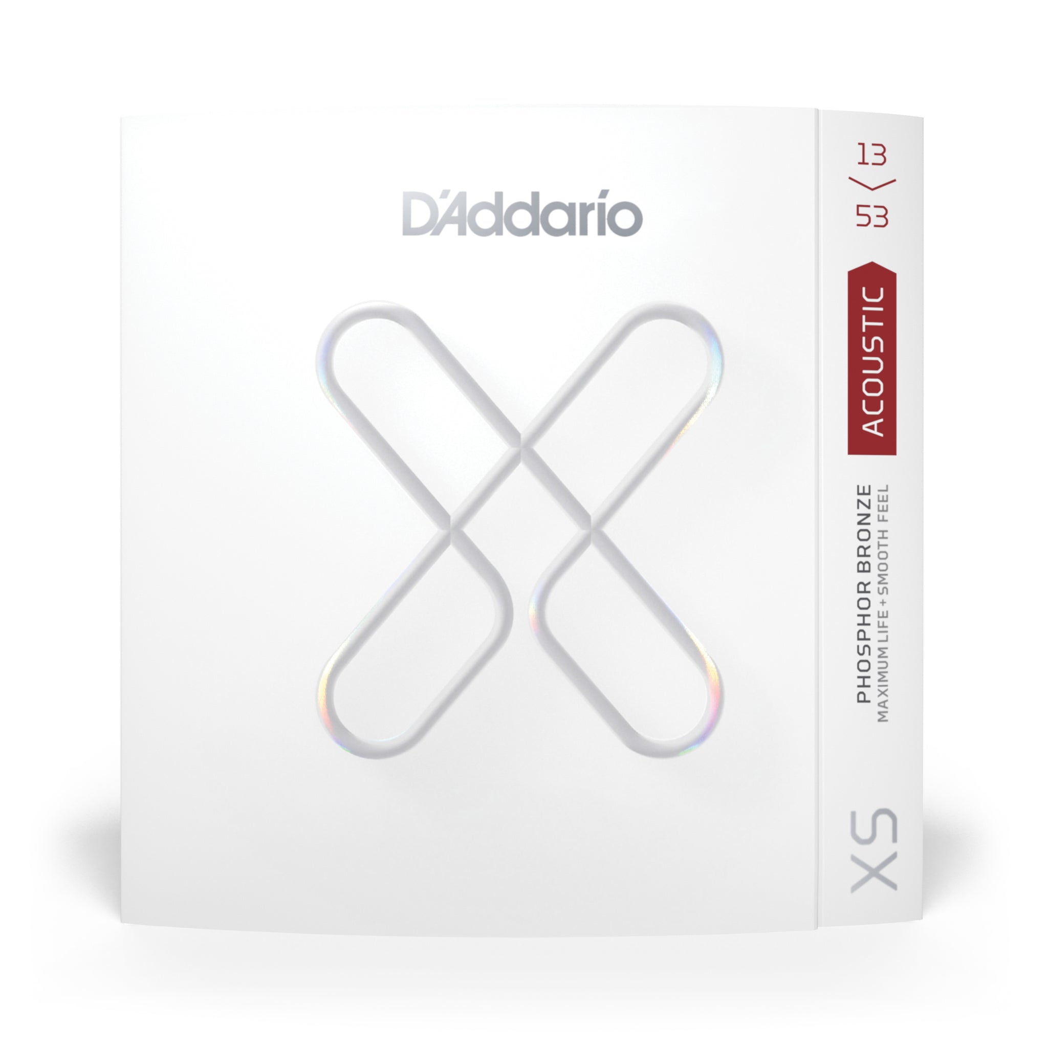 D'Addario XS Phosphor Bronze Acoustic Guitar Strings, Hybrid Light, 13-53