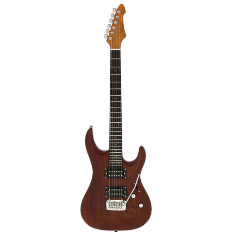 Aria Pro II Electric Guitar Mac Dlx Stained Brown