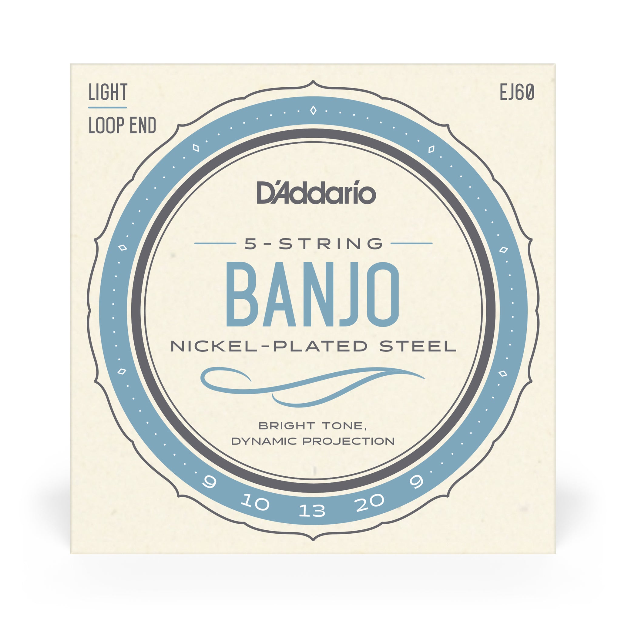 D'Addario EJ60 5-String Banjo Strings, Nickel, Light, 9-20