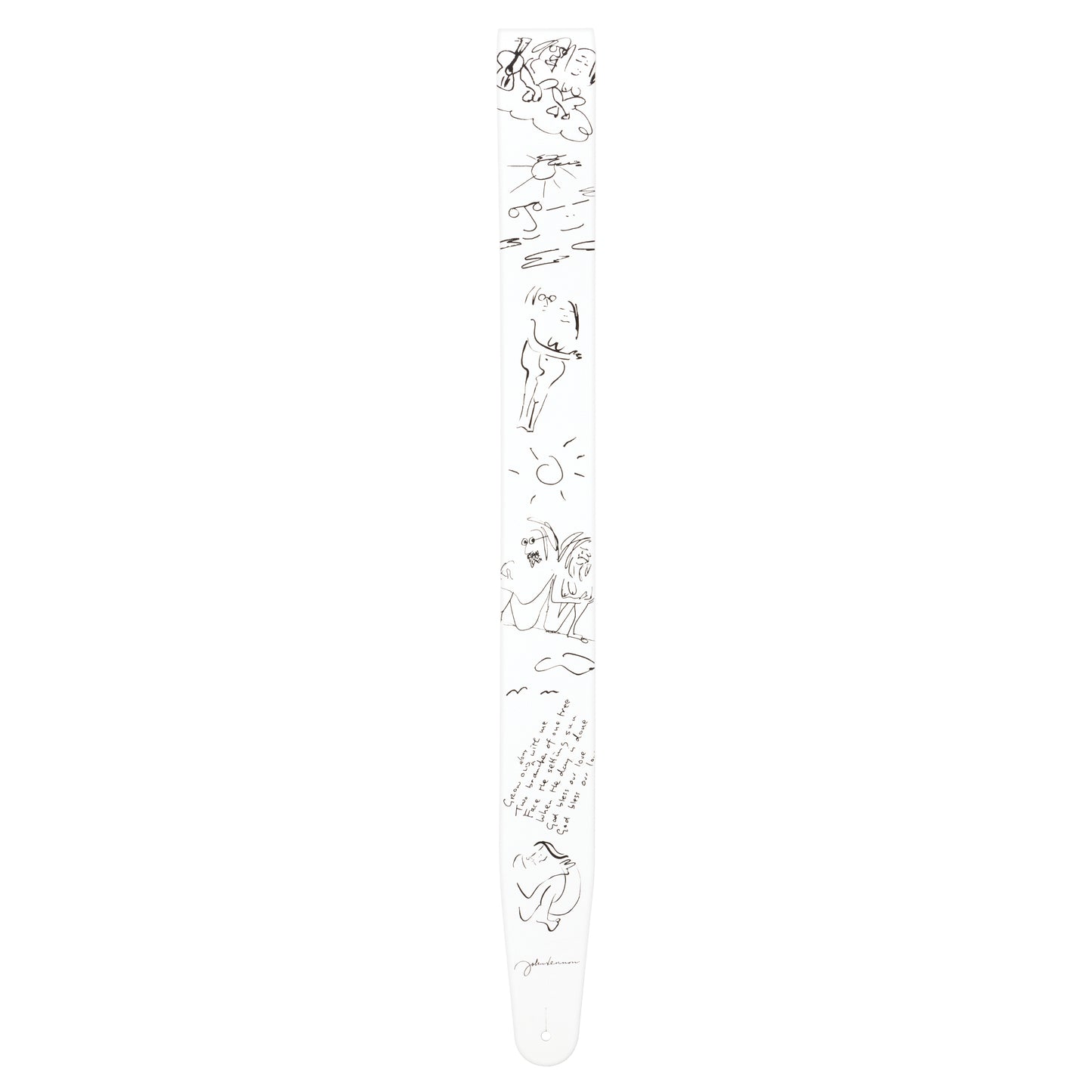 D'Addario Lennon Art Series Leather Strap, John & Yoko