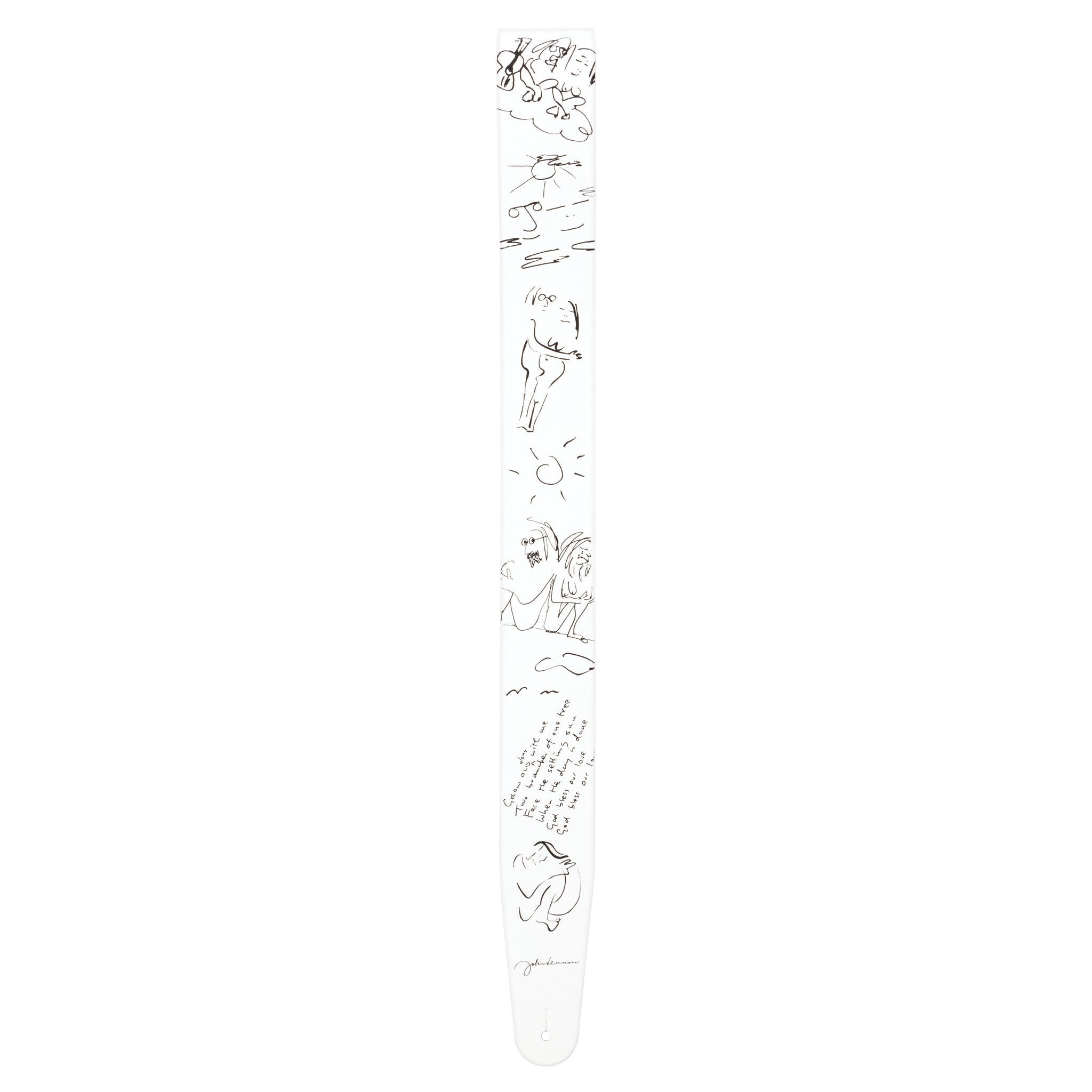 D'Addario Lennon Art Series Leather Strap, John & Yoko