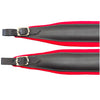 D'Luca MX3 Leather Accordion Straps Red/Black