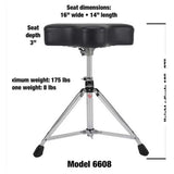 Gibraltar Vinyl Moto Style Drum Throne