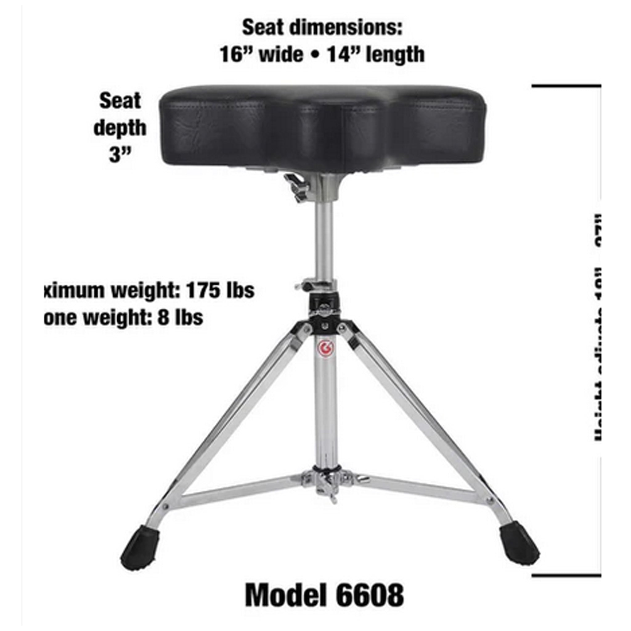 Gibraltar Vinyl Moto Style Drum Throne