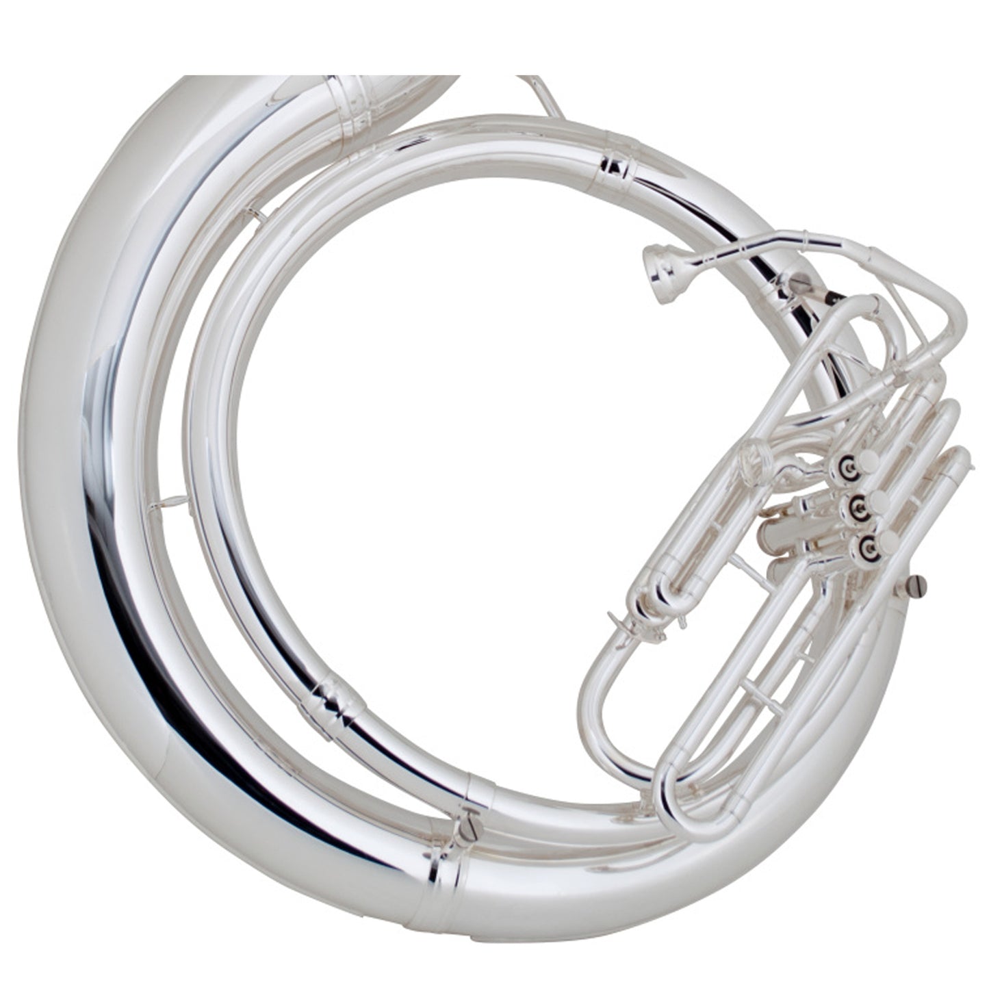 King 2350WSP BBb Sousaphone with ABS Case Silver Plated