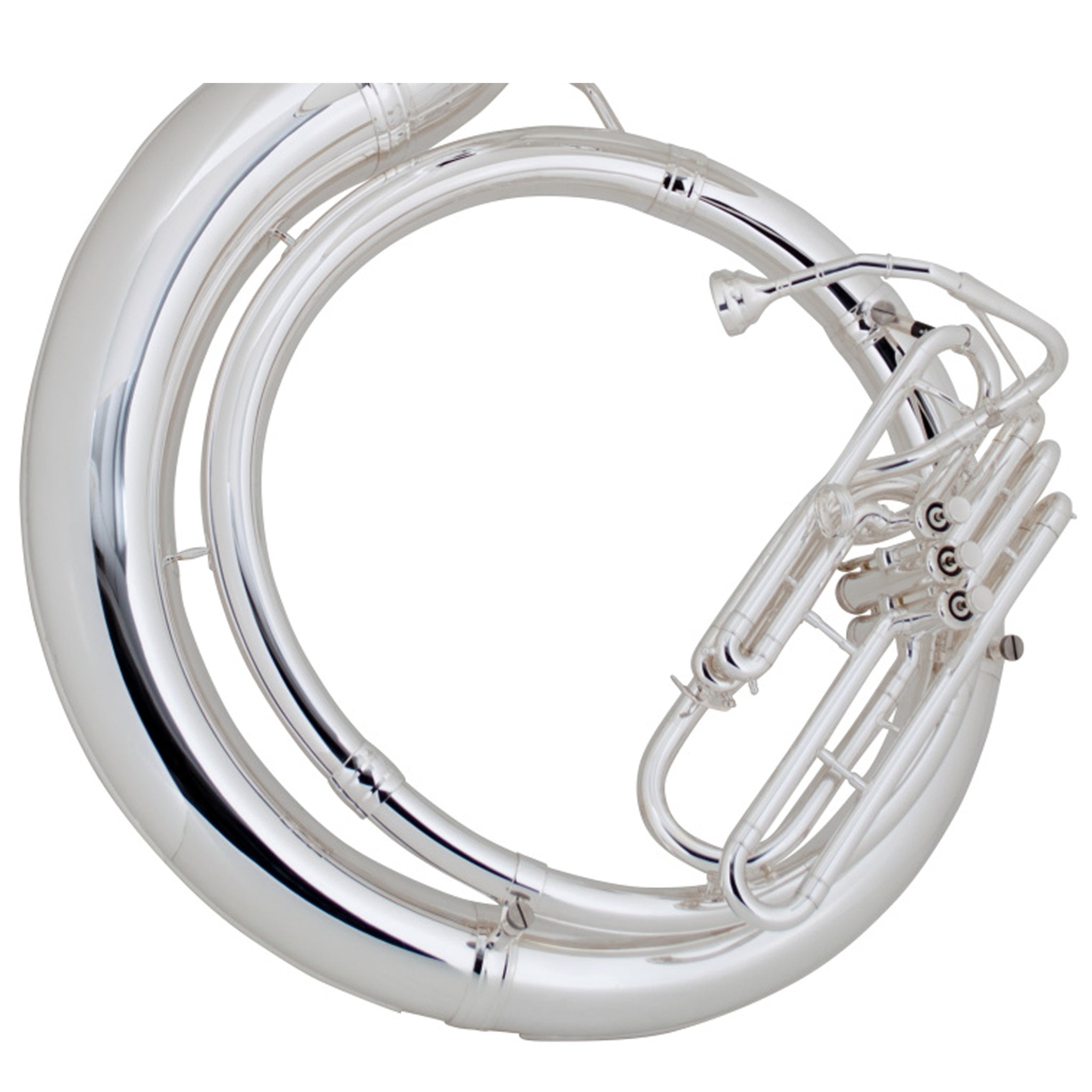 King 2350WSP BBb Sousaphone with ABS Case Silver Plated