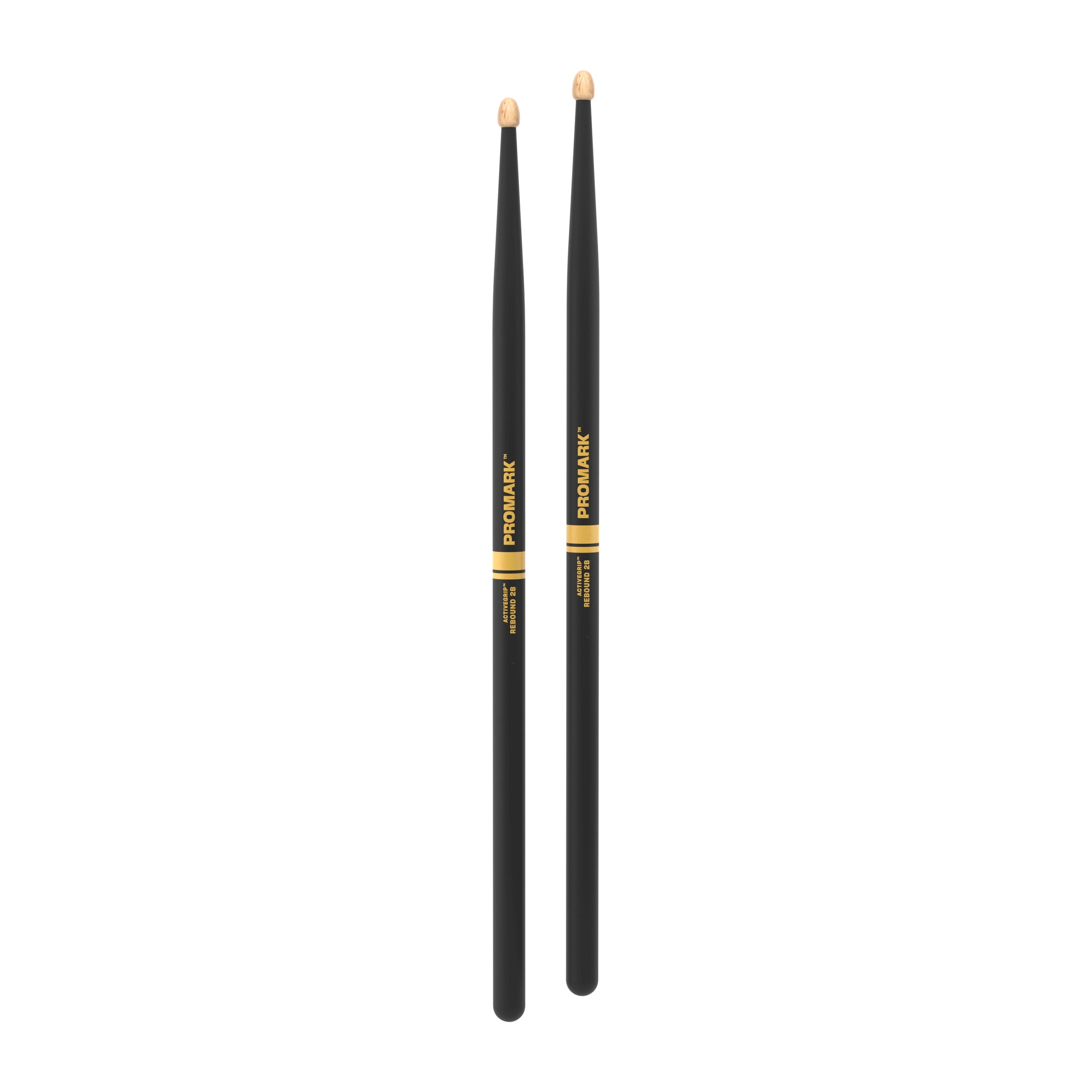 ProMark Rebound 2B ActiveGrip Hickory Drumsticks, Acorn Wood Tip