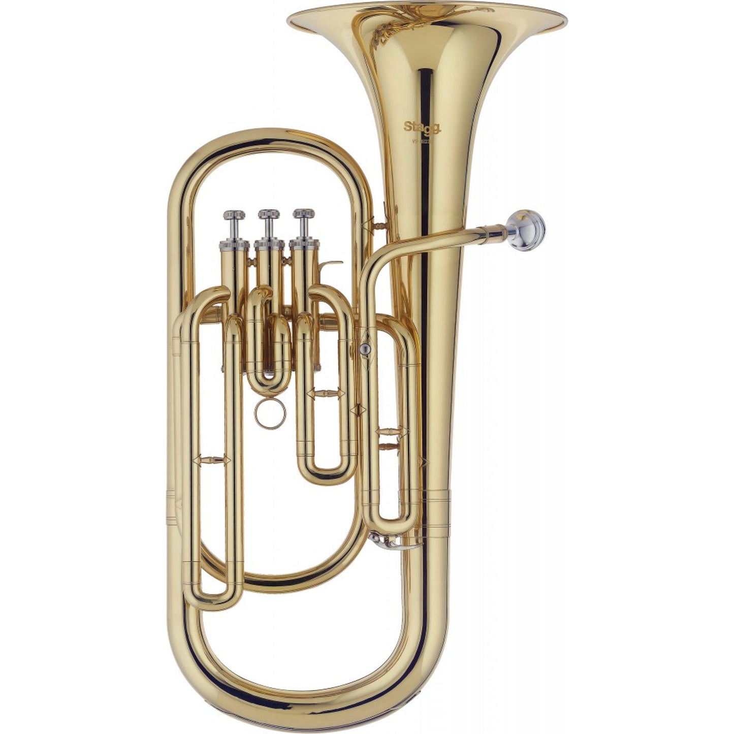 Stagg Bb Baritone Horn Clear Lacquer Finish with ABS Case