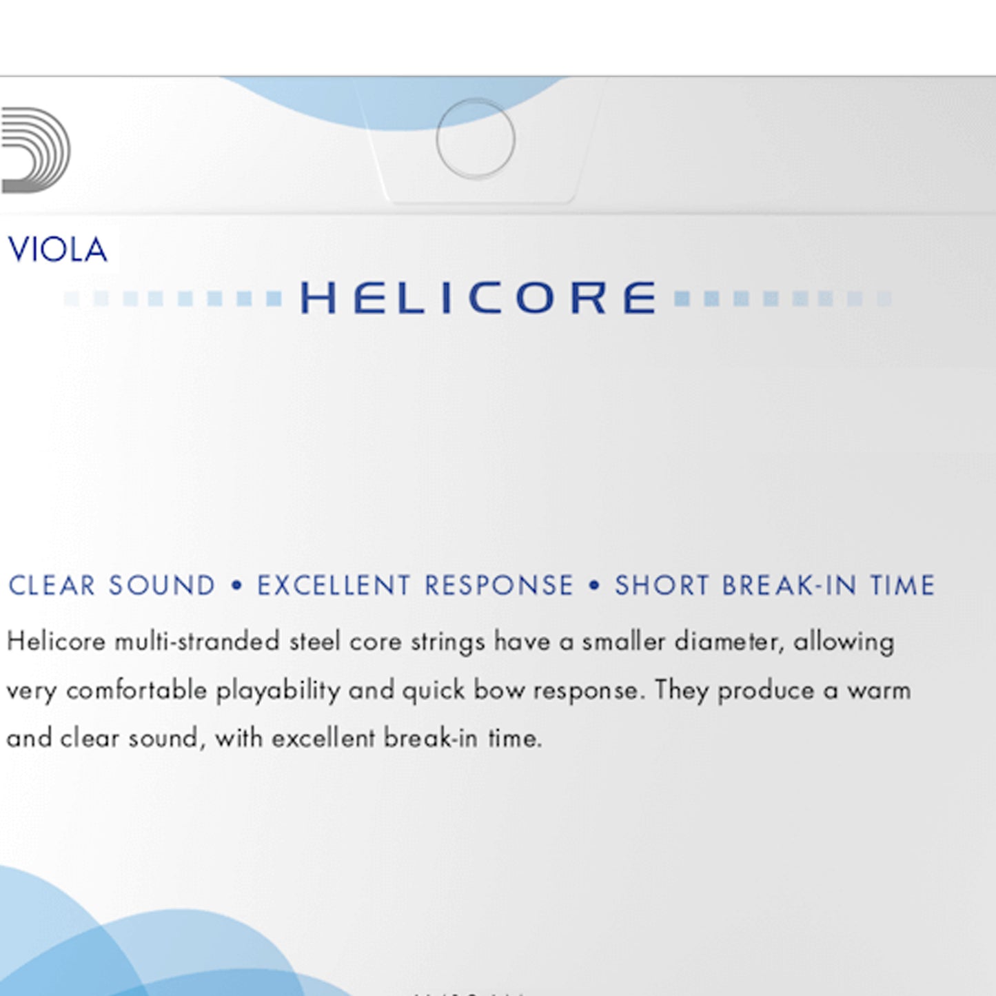 D'Addario Helicore Viola Single A String, Short Scale, Medium, Bulk 10-Pack