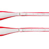 D'Luca MX3 Leather Accordion Straps Red/White