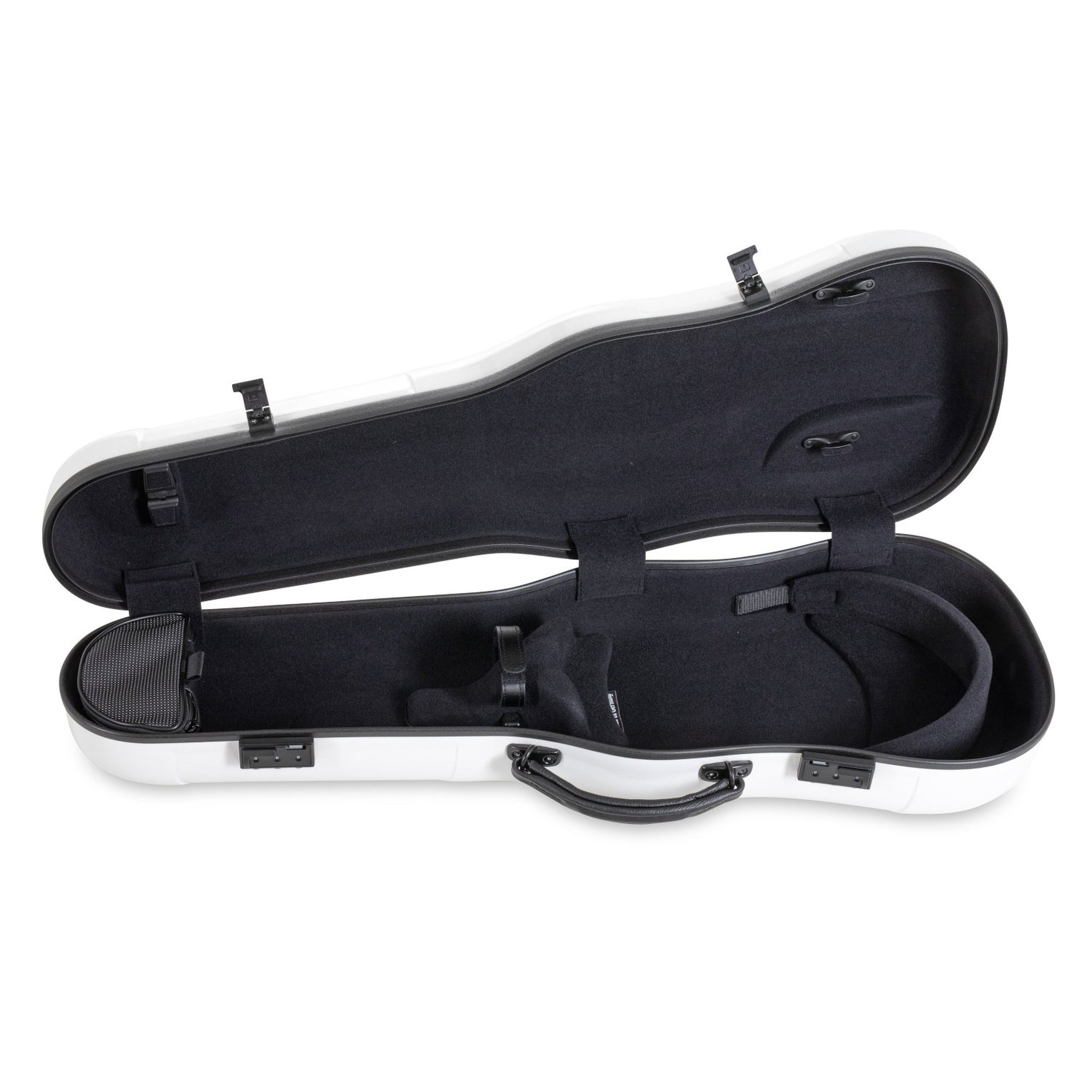 GEWA Viola Case, Air 2.0, Shaped, White/Black, High Gloss w/Subway Handle