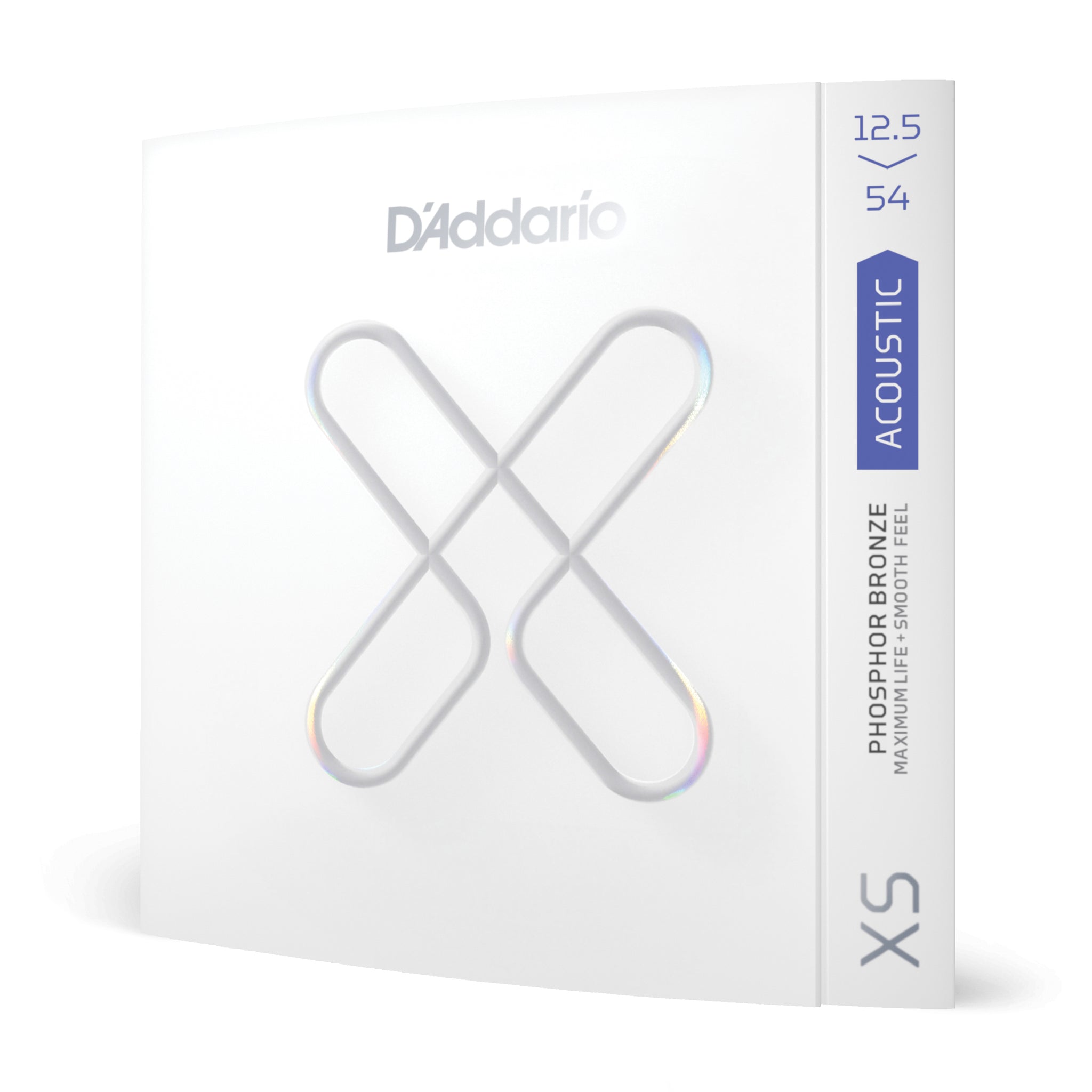 D'Addario XS Phosphor Bronze Acoustic Guitar Strings, Light Plus, 12.5-54