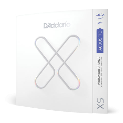 D'Addario XS Phosphor Bronze Acoustic Guitar Strings, Light Plus, 12.5-54