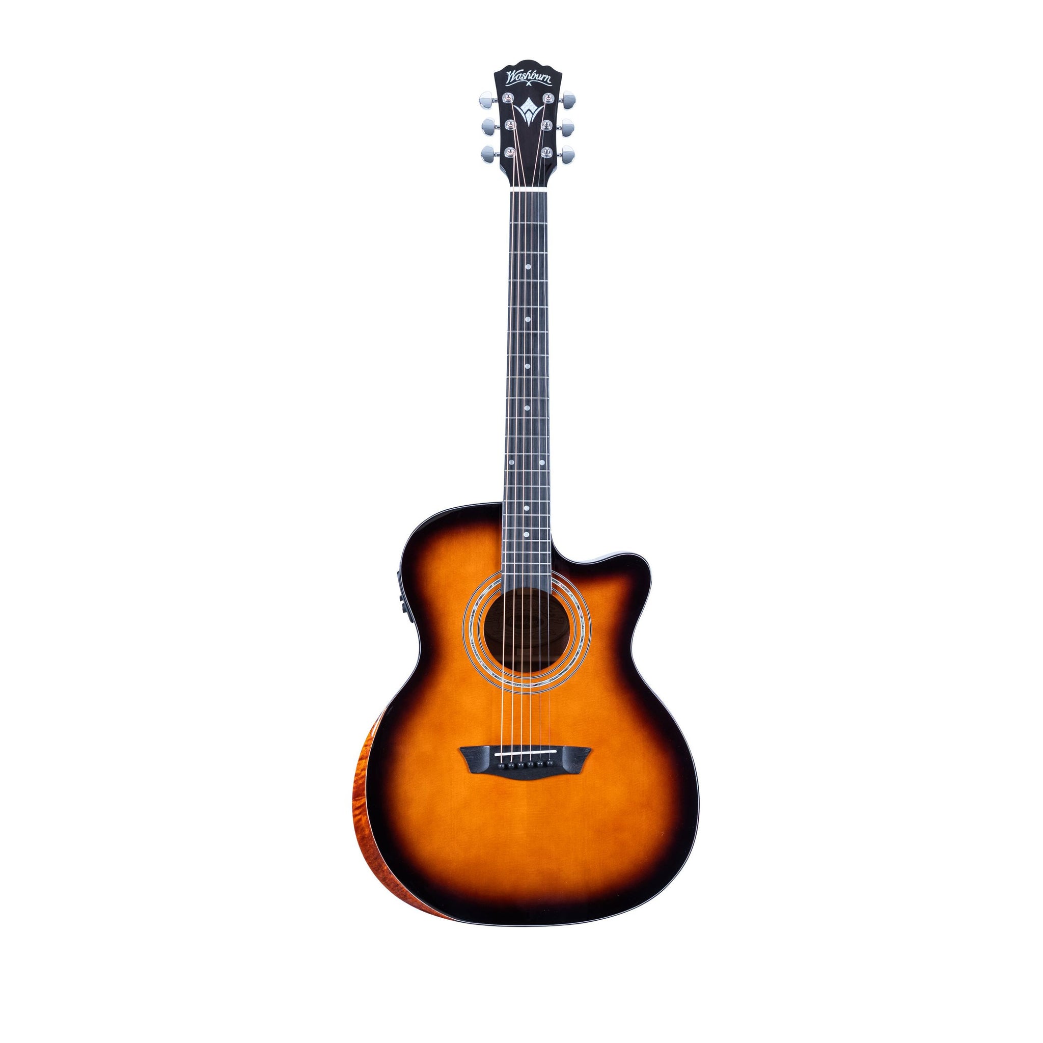 Washburn WCG10CE Comfort Grand Auditorium Acoustic Electric Guitar Desert Sunset