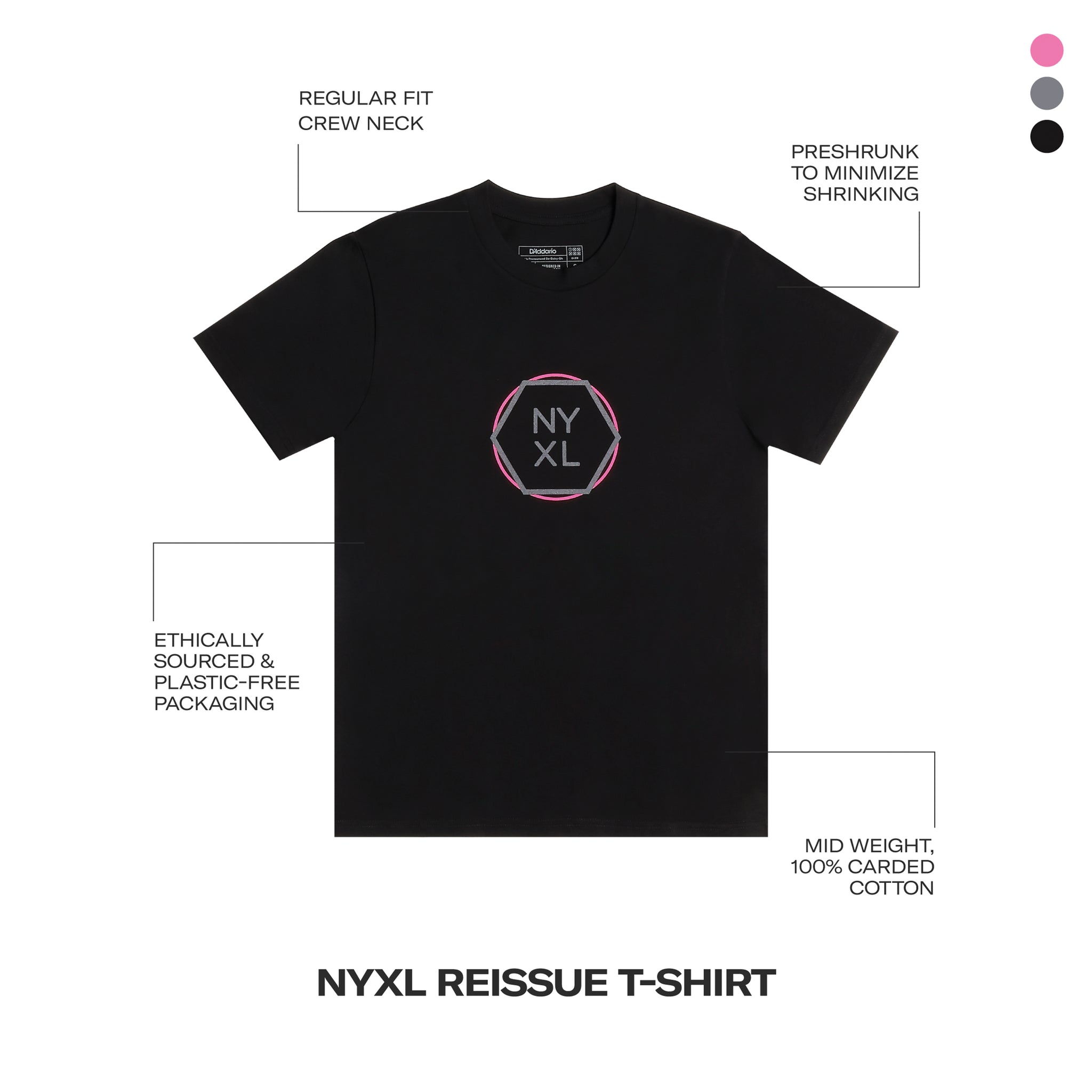 D'Addario NYXL Reissue T-Shirt Black L