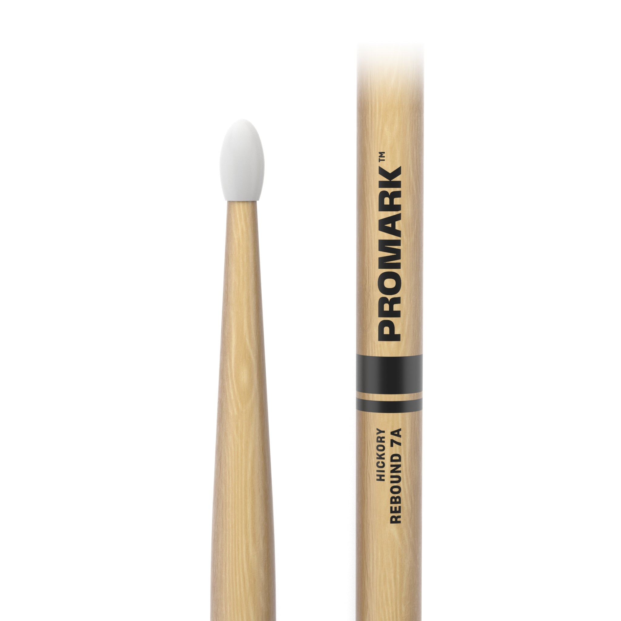 ProMark Rebound 7A Hickory Drumsticks, Oval Nylon Tip