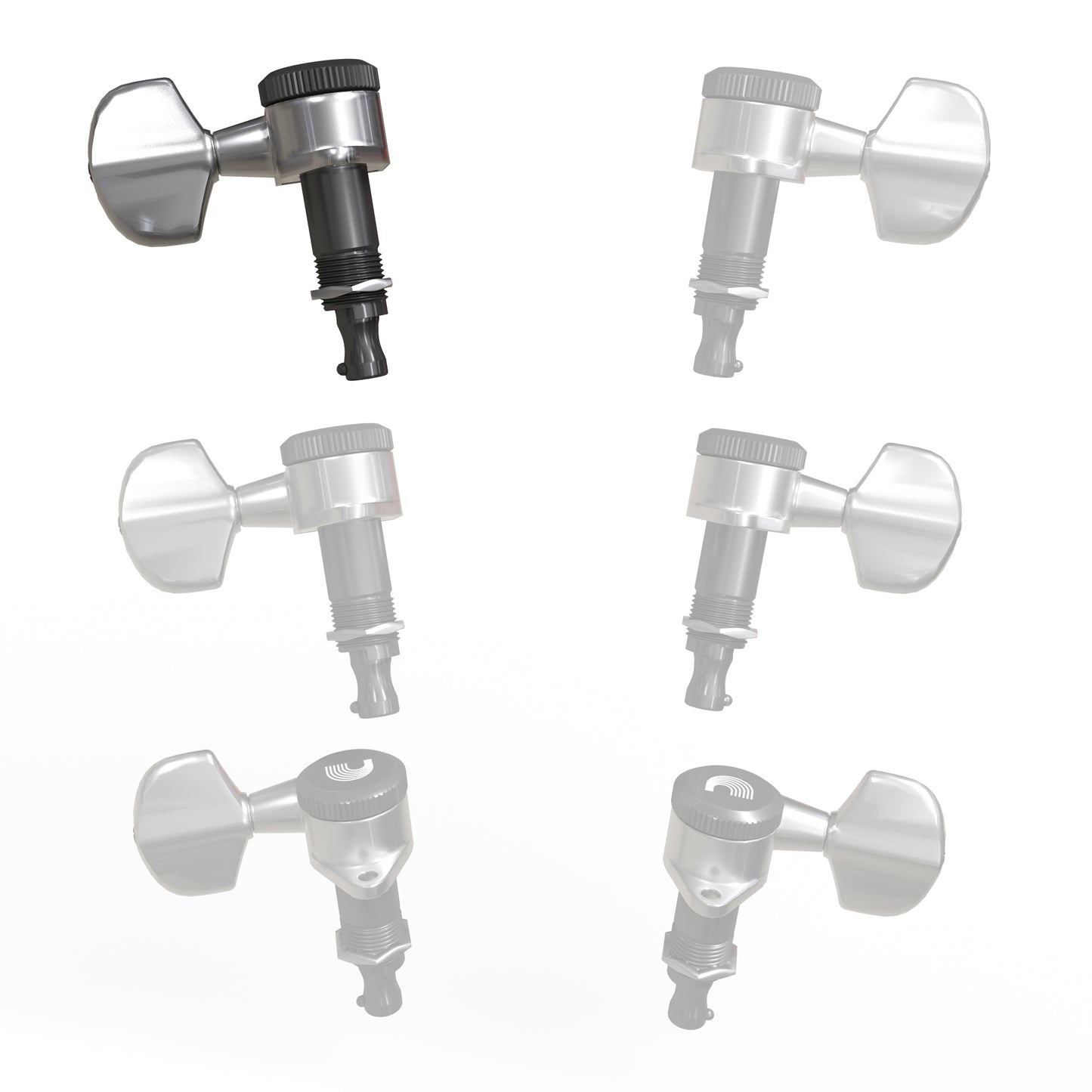 D'Addario Single Bass Side Tuner, Chrome