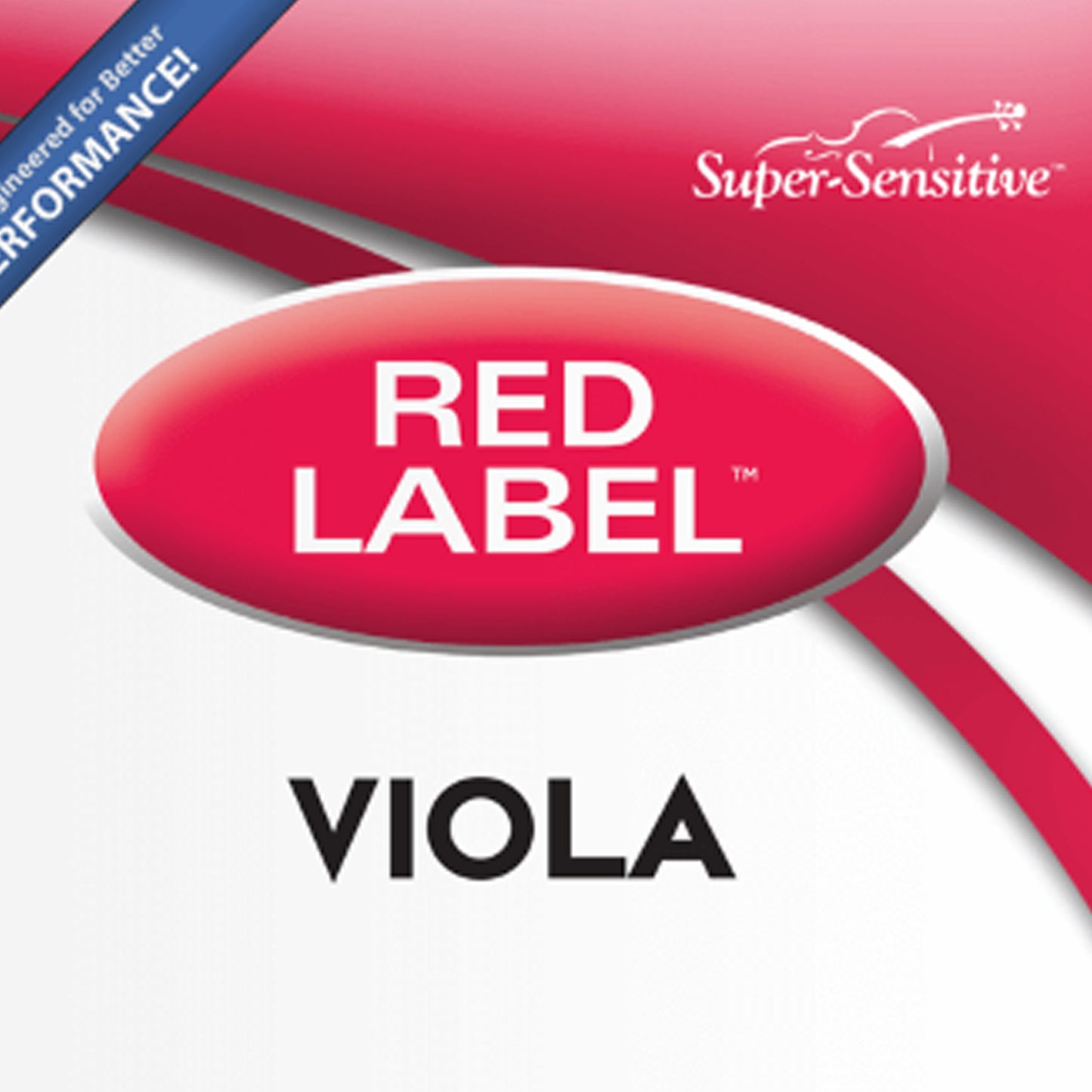 Super Sensitive Bulk Red Label Viola D Single String 13" Junior, Bulk 10-Pack