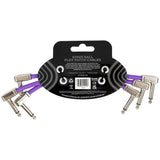 Ernie Ball Flex Patch Cable 6in - Purple - 3 Pack