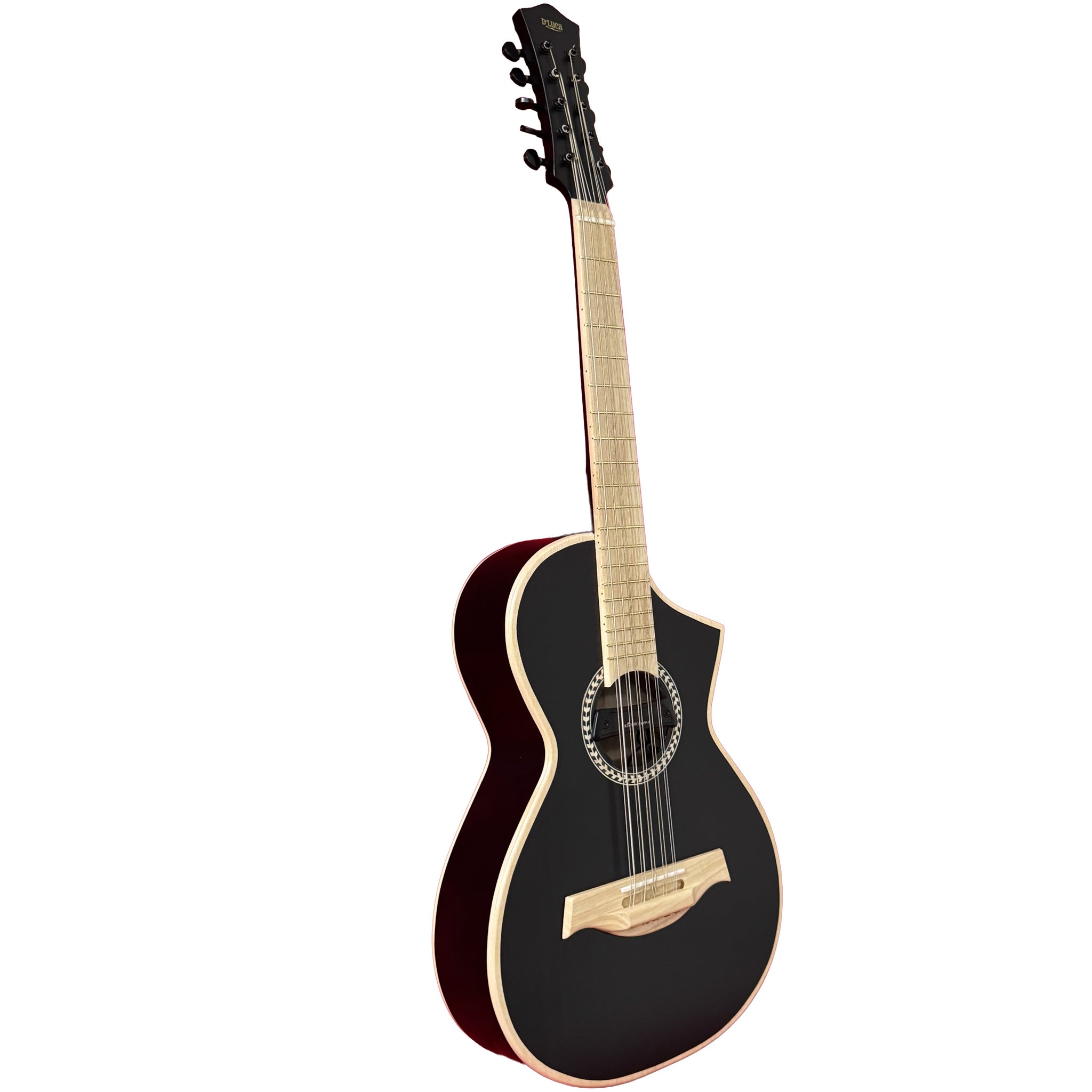 D'Luca Artisan Acoustic Electric Bajo Quinto, Onyx
