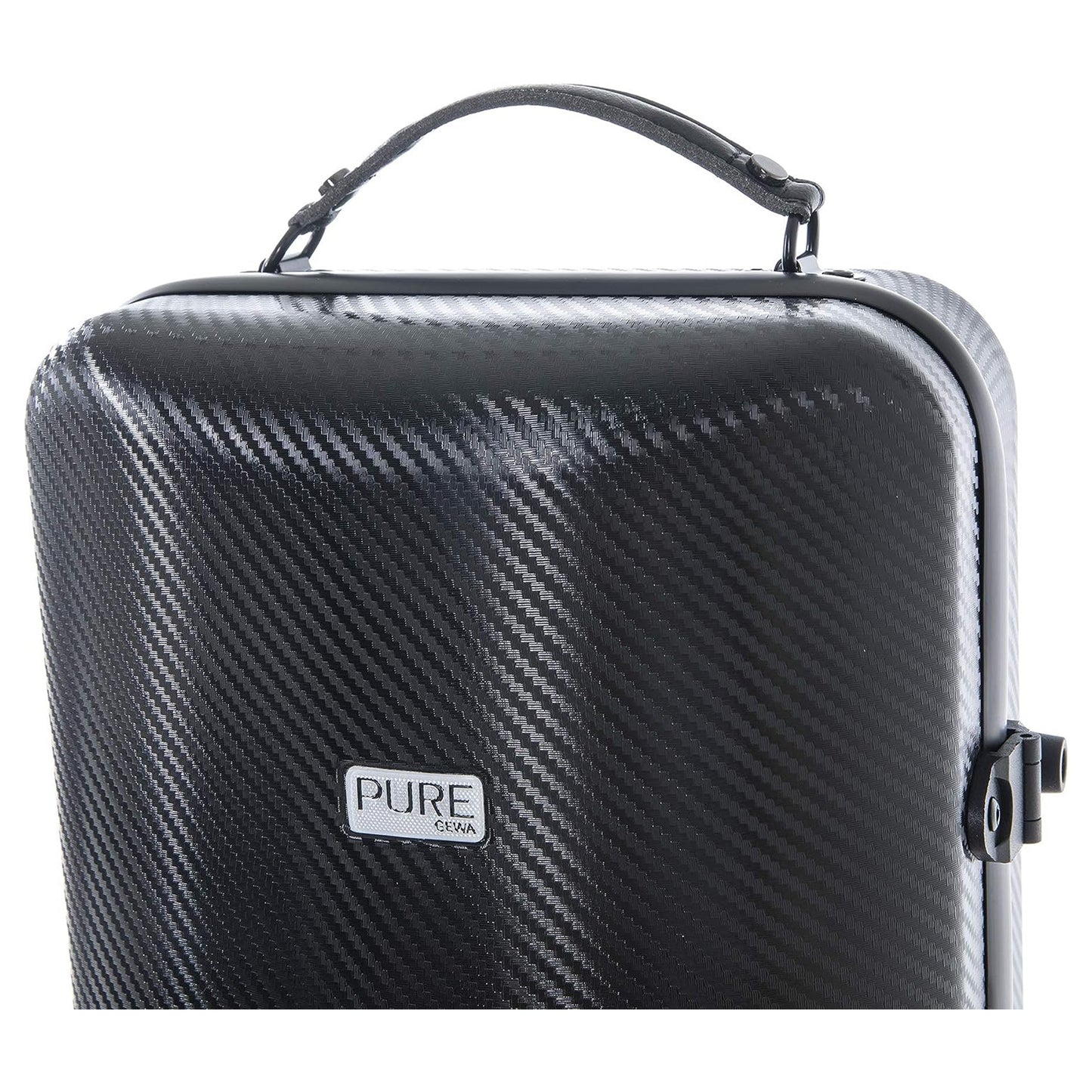 PURE by GEWA Violin Case, Polycarbonate 2.4, Oblong, Black/Black w/Subway Handle