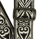 Ernie Ball Classic Jacquard Guitar Strap/Bass Strap - Black Heart