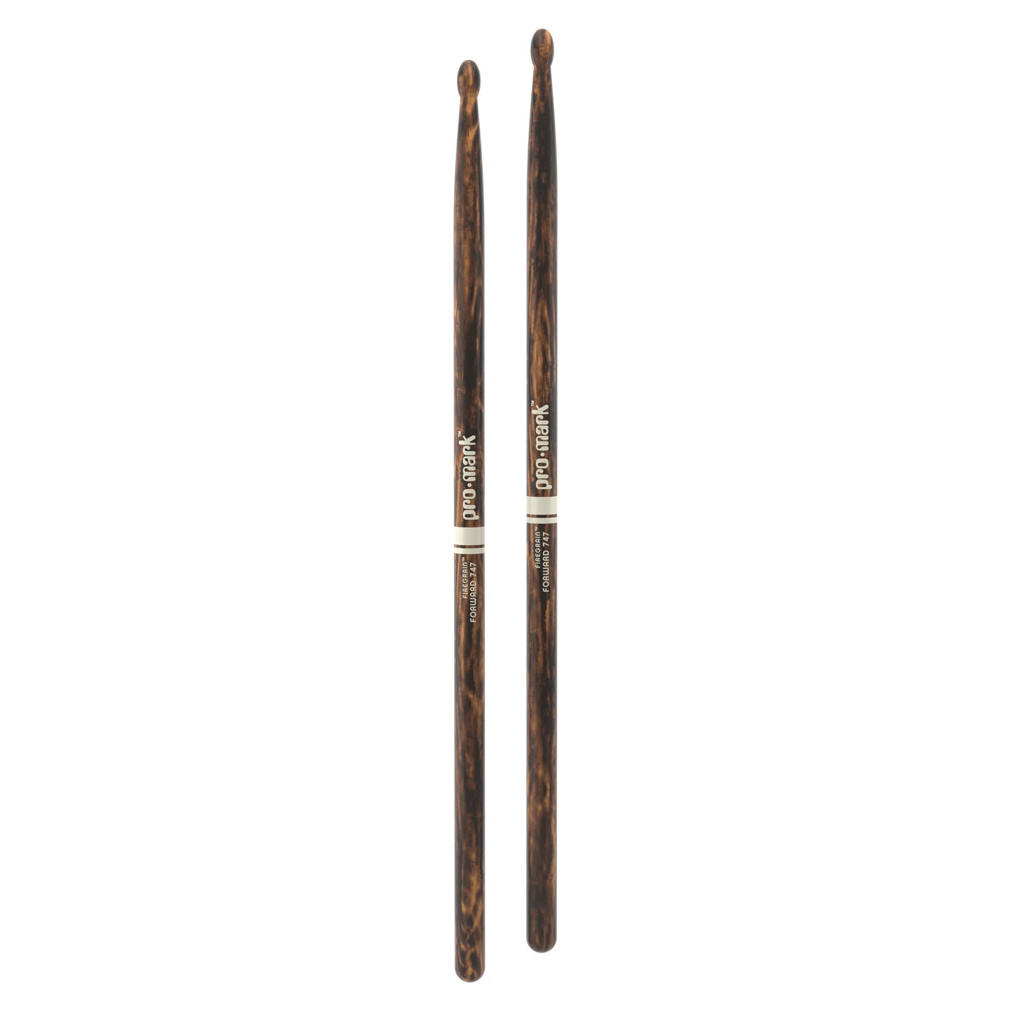 ProMark Classic 5A Forward 747 FireGrain Hickory Drumsticks, Oval Wood Tip